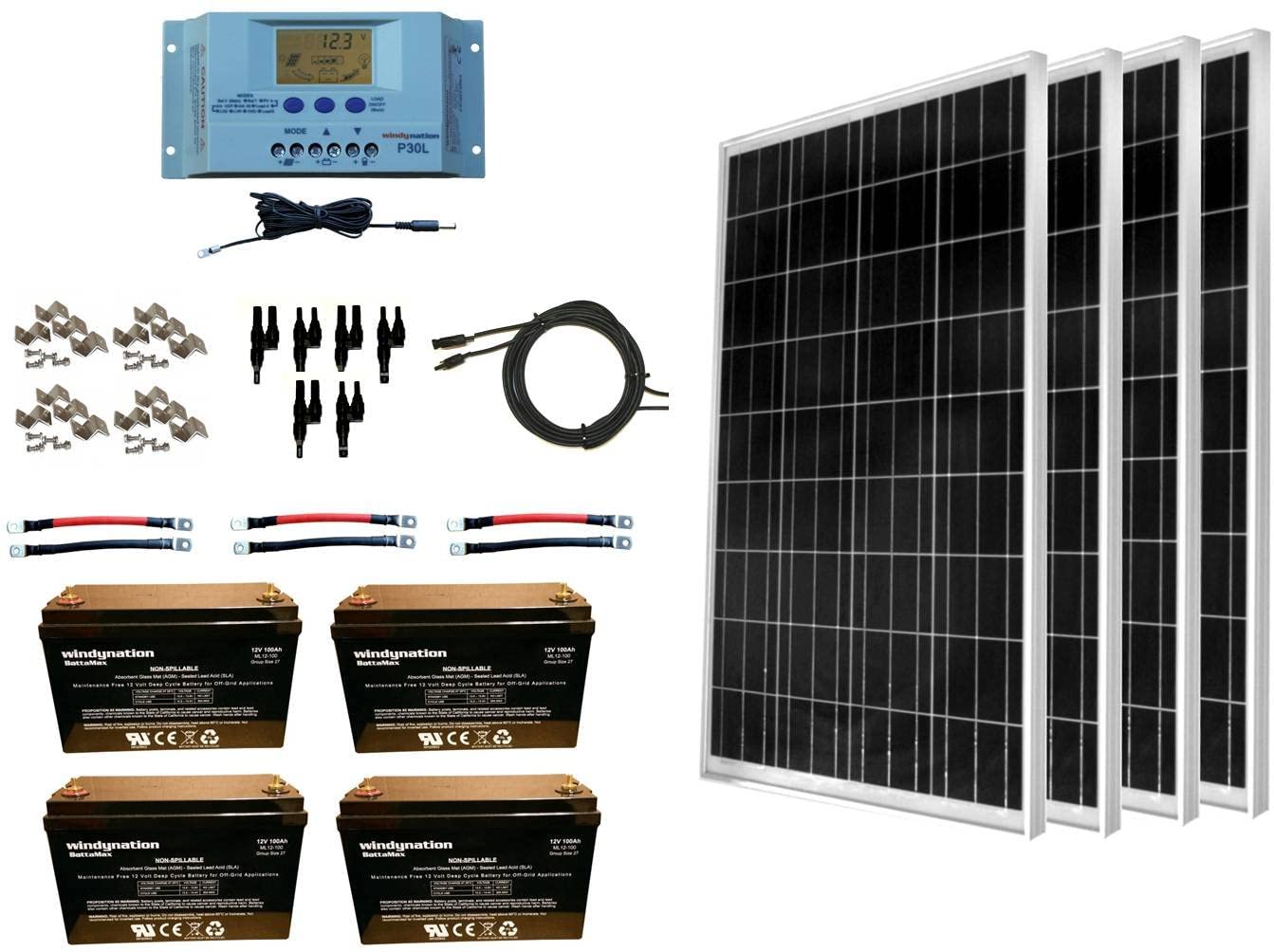 WindyNation 400W Solar Kit