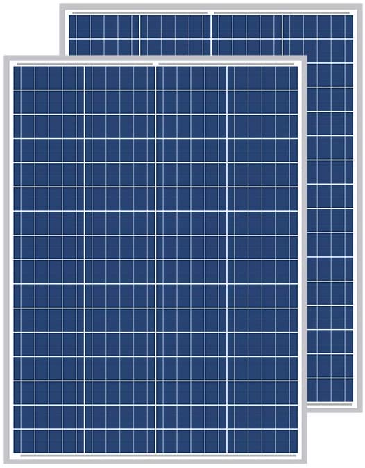 Newpowa 2 Piece 100W Polycrystalline Photovoltaic PV Solar Panel Module