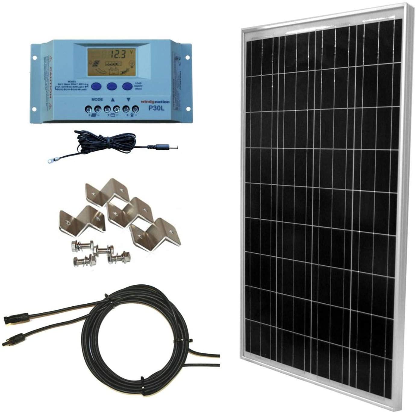 WindyNation 100W Solar Panel Kit