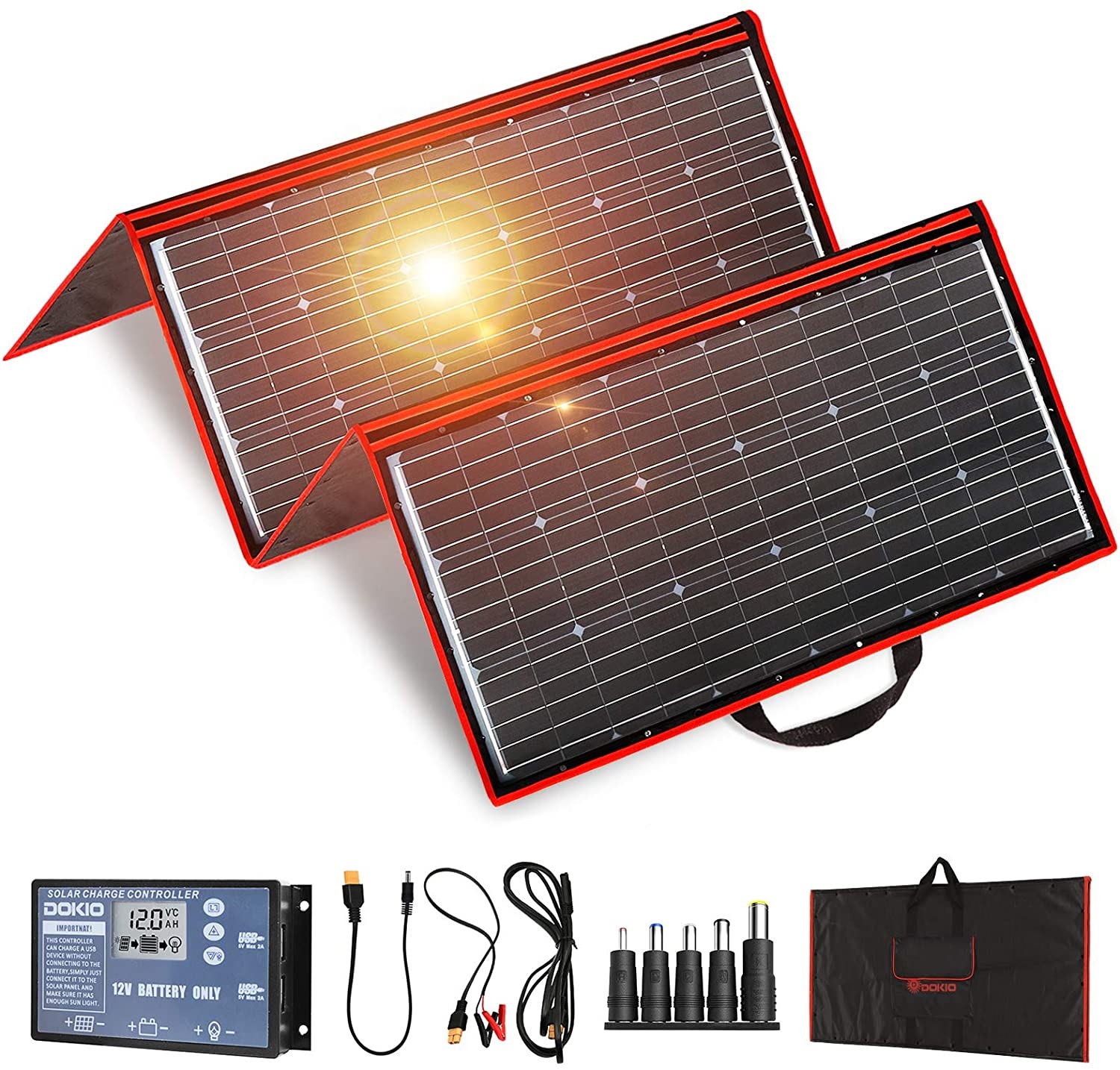 DOKIO 300W Portable Solar Panel Kit