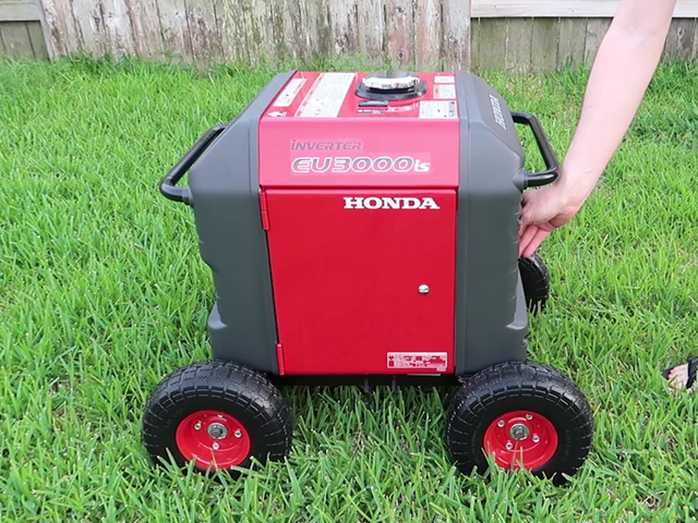 Florida Handmade Creations Swivel Axle Wheel Cart Kit – All Terrain Tires For Honda Generator EU3000is, Model 06423-ZS9-020AH